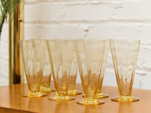 Load image into Gallery viewer, Tiffin Franciscan Art Deco Trumpet Tumblers Glasses set of 7
