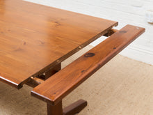 Load image into Gallery viewer, Ethan Allen Solid Wood Trestle Dining Table
