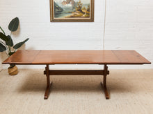 Load image into Gallery viewer, Ethan Allen Solid Wood Trestle Dining Table

