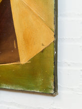 Load image into Gallery viewer, 1961 Cubist Signed Painting Cougar on the Rocks
