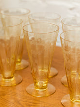 Load image into Gallery viewer, Tiffin Franciscan Art Deco Trumpet Tumblers Glasses set of 7
