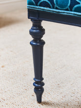 Load image into Gallery viewer, French Imperial Chair with Teal Dining Chairs
