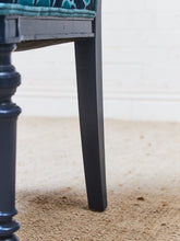 Load image into Gallery viewer, French Imperial Chair with Teal Dining Chairs
