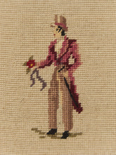 Load image into Gallery viewer, Gentlemen with Flowers Vintage Needlepoint
