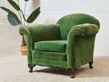 Load image into Gallery viewer, Mohair Distressed Vintage Antique Club Chair
