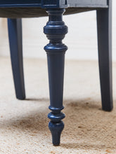 Load image into Gallery viewer, French Imperial Chair with Teal Dining Chairs
