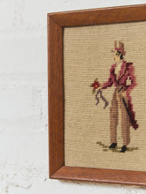 Load image into Gallery viewer, Gentlemen with Flowers Vintage Needlepoint
