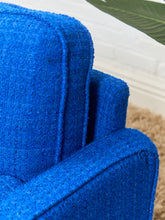 Load image into Gallery viewer, Royal Blue Tweed Sofa
