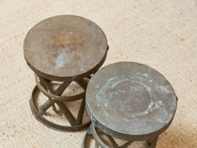 Load image into Gallery viewer, Drum Brass Vintage Table
