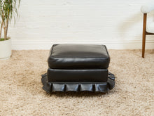 Load image into Gallery viewer, Ruffle Black Ottoman
