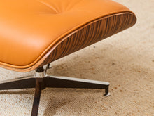 Load image into Gallery viewer, Burnt Orange Leather Iconic Chair and Ottoman
