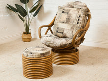 Load image into Gallery viewer, Bamboo Vintage Chair and Ottoman
