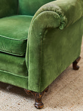 Load image into Gallery viewer, Mohair Distressed Vintage Antique Club Chair
