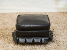 Load image into Gallery viewer, Ruffle Black Ottoman
