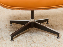 Load image into Gallery viewer, Burnt Orange Leather Iconic Chair and Ottoman
