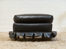 Load image into Gallery viewer, Ruffle Black Ottoman
