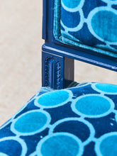 Load image into Gallery viewer, French Imperial Chair with Teal Dining Chairs
