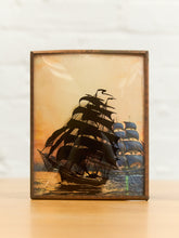 Load image into Gallery viewer, Pair of Reverse Painted Ships from the early 1900s
