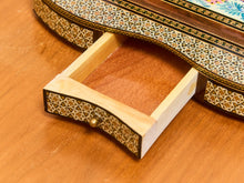 Load image into Gallery viewer, Vintage 1950s Persian Khatam Hand Painted Pen and Letter Desk Set
