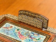 Load image into Gallery viewer, Vintage 1950s Persian Khatam Hand Painted Pen and Letter Desk Set
