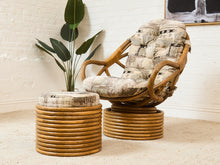 Load image into Gallery viewer, Bamboo Vintage Chair and Ottoman
