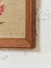 Load image into Gallery viewer, Women in Pink Dress Vintage Needlepoint
