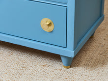 Load image into Gallery viewer, French blue 1950’s Highboy Dresser
