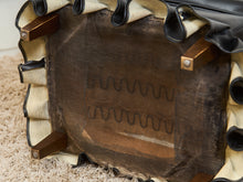 Load image into Gallery viewer, Ruffle Black Ottoman
