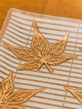 Load image into Gallery viewer, Large Vintage Fred Press Gold Leaf Glass Plate Dish
