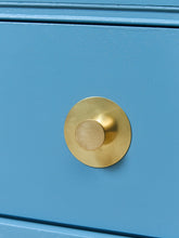 Load image into Gallery viewer, French blue 1950’s Highboy Dresser
