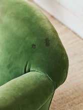 Load image into Gallery viewer, Mohair Distressed Vintage Antique Club Chair
