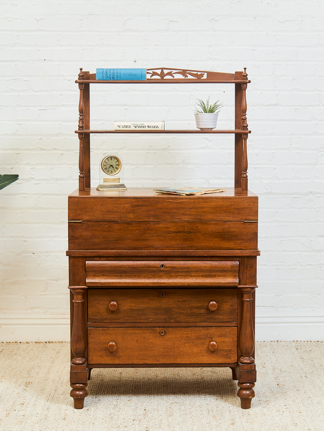Antique Maple Secretary Desk