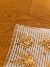 Load image into Gallery viewer, Small Vintage Fred Press Gold Leaf Glass Plate Dish
