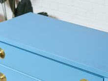 Load image into Gallery viewer, French blue 1950’s Highboy Dresser
