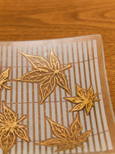 Load image into Gallery viewer, Small Vintage Fred Press Gold Leaf Glass Plate Dish
