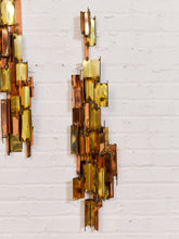 Load image into Gallery viewer, Brutalist Brass 1970s Wall Sculptures
