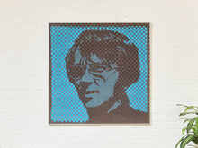 Load image into Gallery viewer, Blue Self Portrait Fabric Weaving #2 by Richard Proctor
