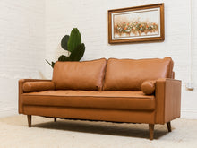 Load image into Gallery viewer, Caramel Sofa Button Tufted
