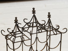 Load image into Gallery viewer, Antique Ornate Wrought Iron Pagoda-Style Wine Rack
