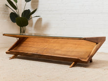 Load image into Gallery viewer, Solid Walnut Glass Top Coffee Table
