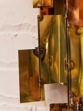 Load image into Gallery viewer, Brutalist Brass 1970s Wall Sculptures
