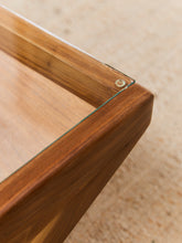 Load image into Gallery viewer, Solid Walnut Glass Top Coffee Table
