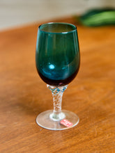 Load image into Gallery viewer, Teal Empoli Italian Glass Decanter and 6 Glasses
