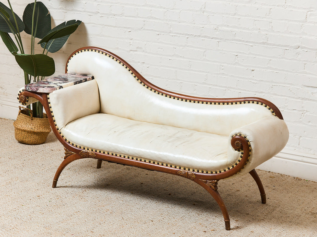 PTR FAR EASTERN FURNISHINGS CO ビンテージ Vintage Antique Settee with Marble Side Table – Sunbeam Vintage