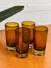 Load image into Gallery viewer, Amber Handblown Glasses set of 4
