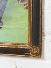 Load image into Gallery viewer, Antique Lithograph Girl on Phone
