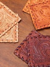 Load image into Gallery viewer, Vintage Woven Leather Coasters
