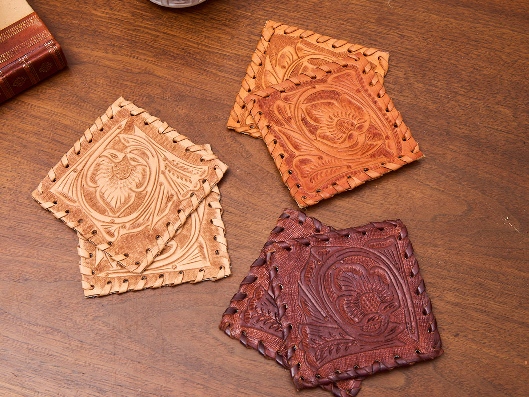 Vintage Woven Leather Coasters – Sunbeam Vintage