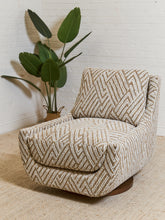 Load image into Gallery viewer, Atlas Swivel Chair in Joplin Burlap

