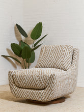 Load image into Gallery viewer, Atlas Swivel Chair in Joplin Burlap
